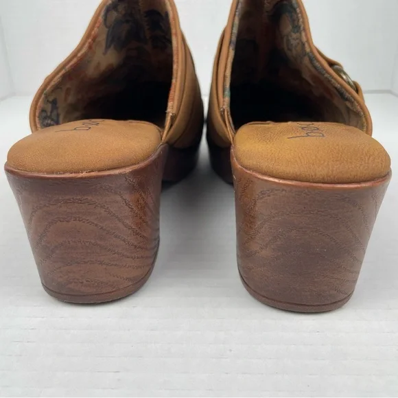 BOC Comfort Clogs Women’s 7 M Brown Slip on Mules Heeled Buckle Accent Coastal - Picture 7 of 14